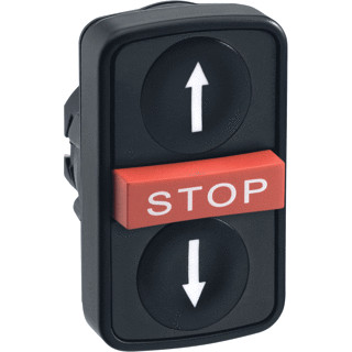 Schneider Electric kop dubbele toets kunststoff+stop