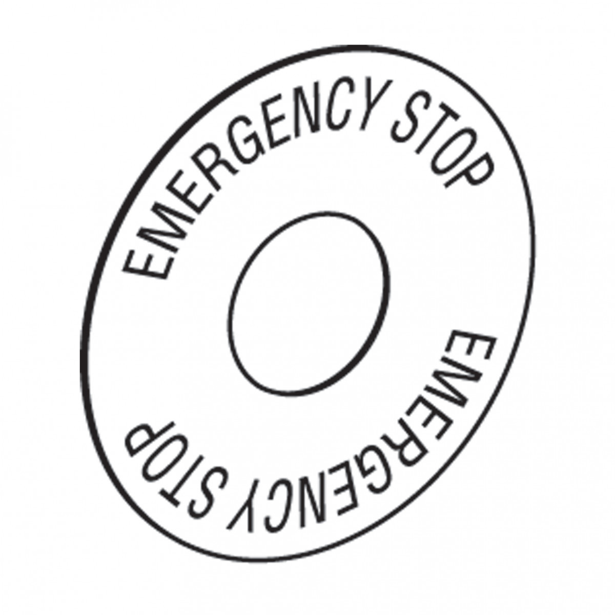 Schneider Electric etiket rond 45 emergency stop