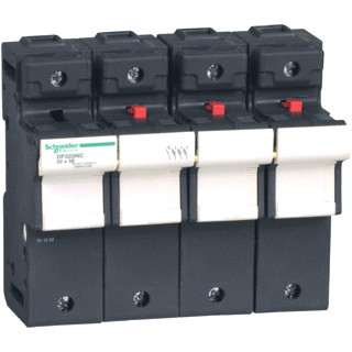 Schneider Electric zekeringh.3P N 125a voor zek.22x58 M