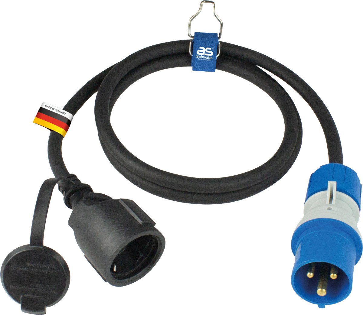 Schwabe Industriële contact/steek toepassin Camping cee adapterkabel neopreen 230V/16a H07RN-F 3G2,5 ip44