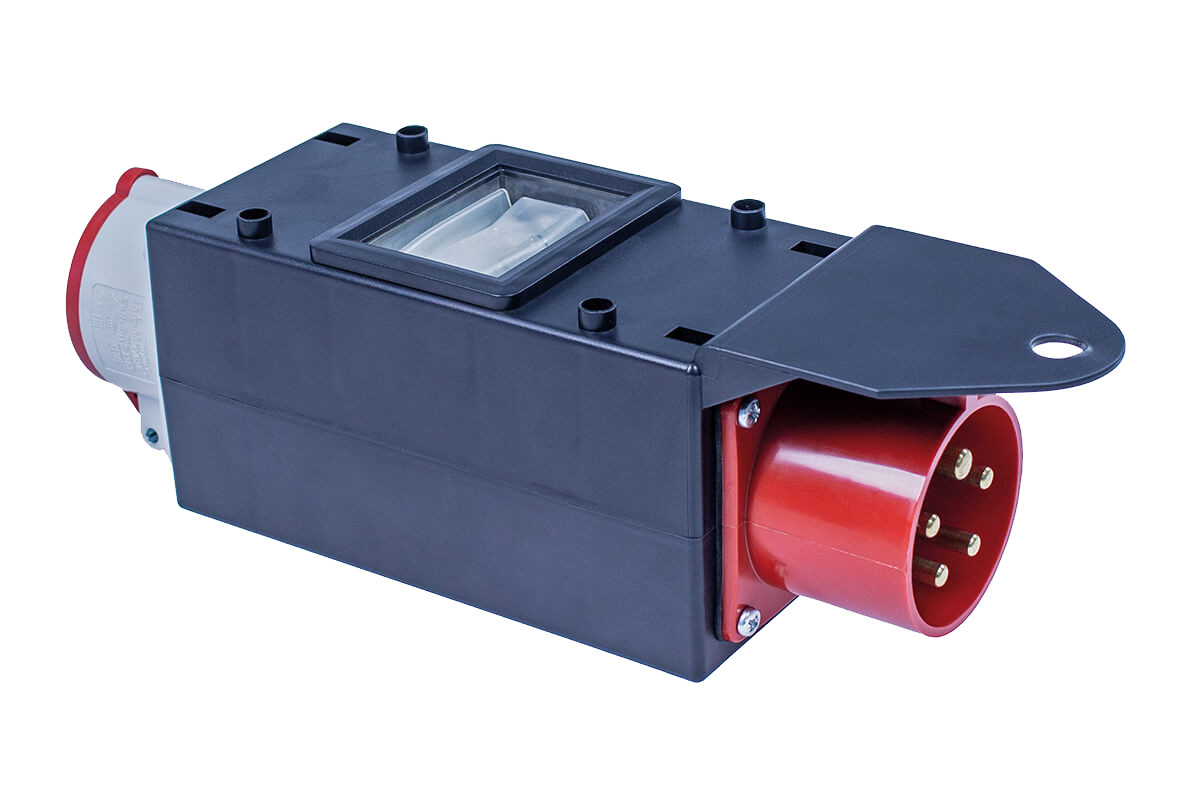 Schwabe Industriële contact/steek toepassin Cee mixo adapter 400V/32a ip44 5-polig nahe