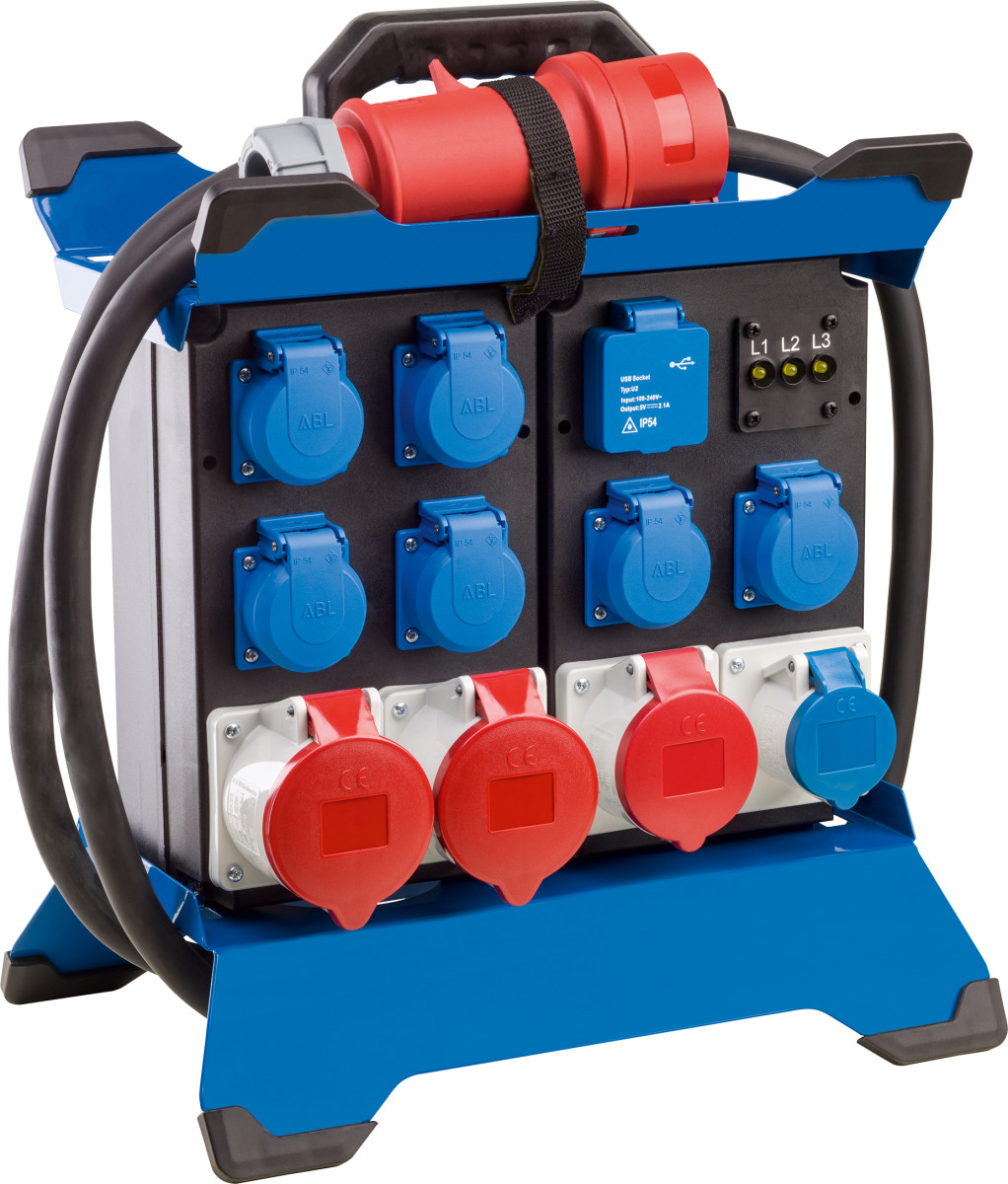Schwabe Industriële contact/steek toepassin Cee stroomverdeler stecky duo 4 400V/32a ip44 H07RN-F 5G6 3,4M