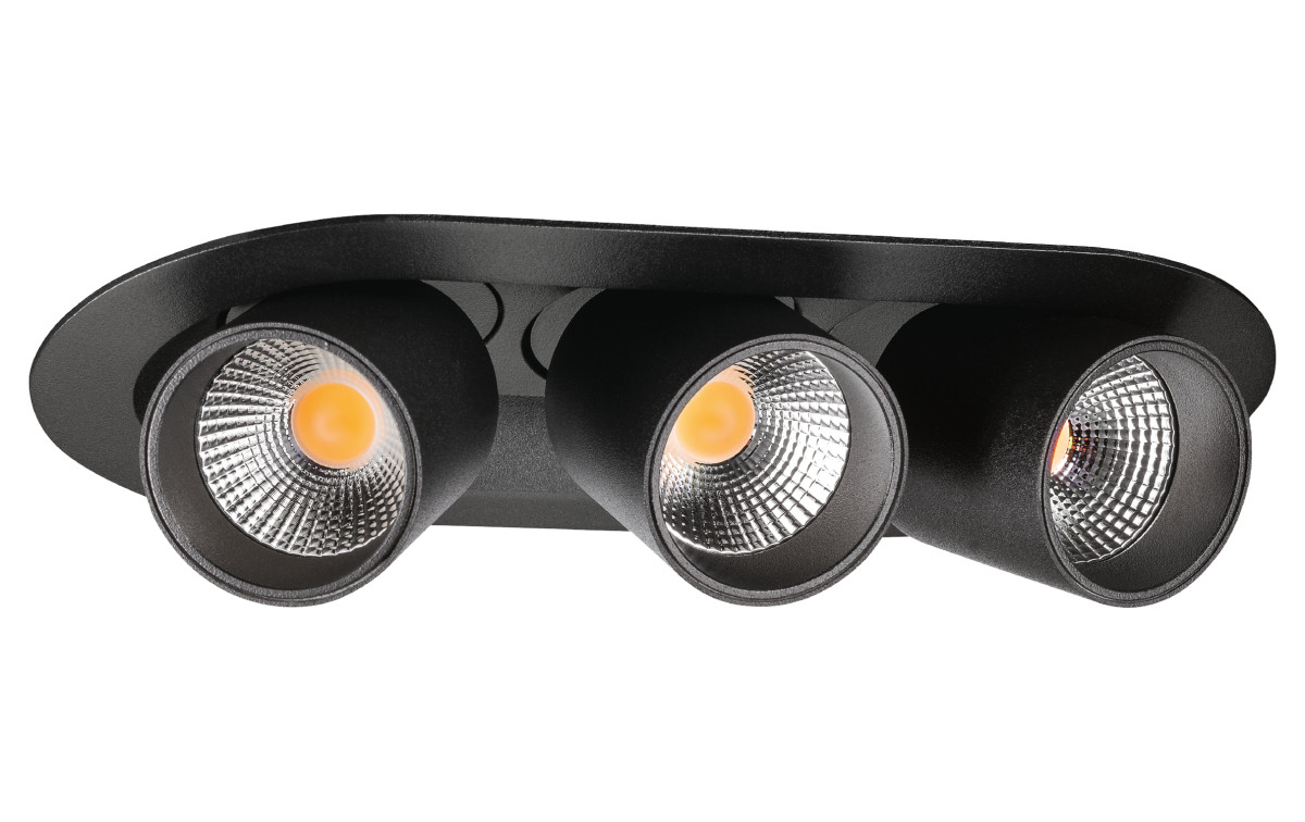 SG Junistar Tube Round Junistar Tube round zwart 3X 1040LM 2700K ra>90 fase afsnijding