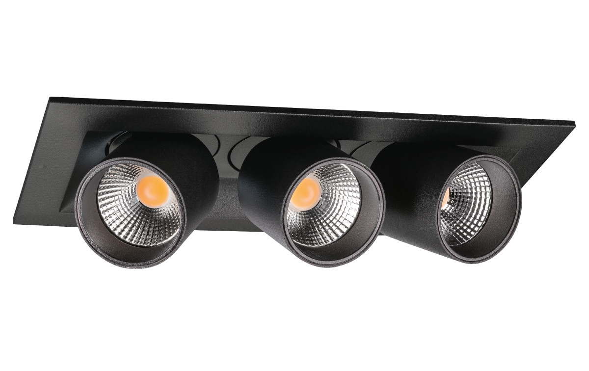 SG Junistar Tube Square Junistar Tube square zwart 3X 1040LM 2700K ra>90 fase afsnijding