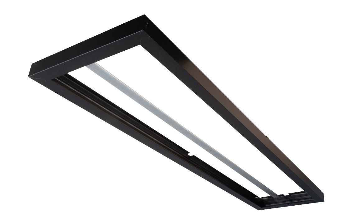 SG Sense 300x1200 zwart opbouweenheid aluminium