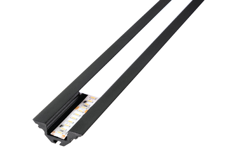 SG Stripline 1,8M profiel inbouw zwart hoek