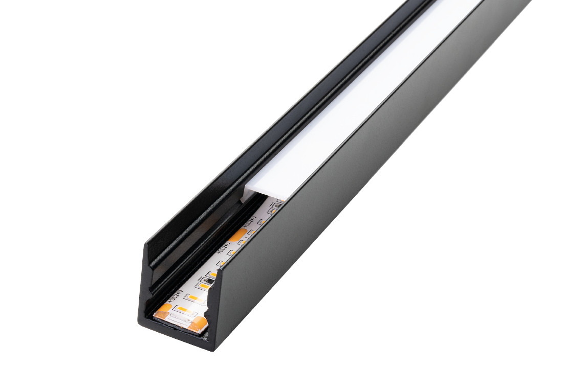 SG Stripline 1,8M zwart profiel opbouweenheid soft