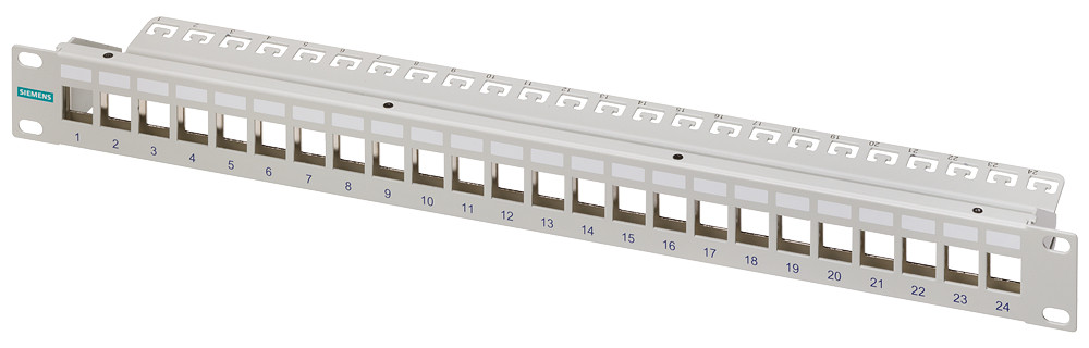 Siemens 19 Module frame, 1ru, module rack for ie RJ45 keystone or fo LC couple