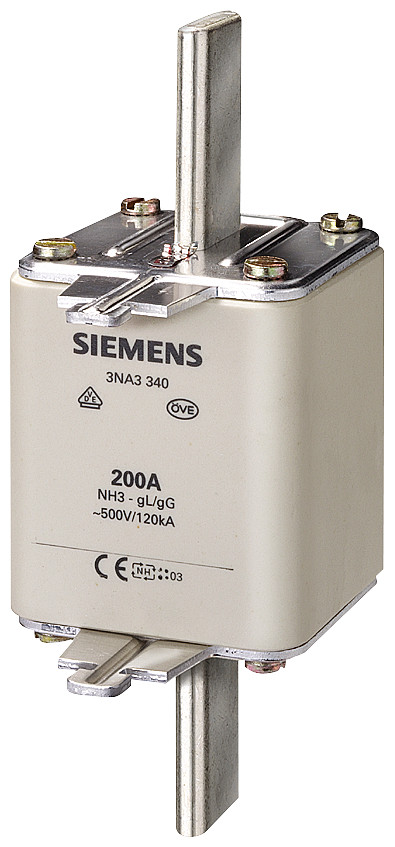 Siemens 3na smeltpatroon (mes) NH3 bovenkenmelder 300a