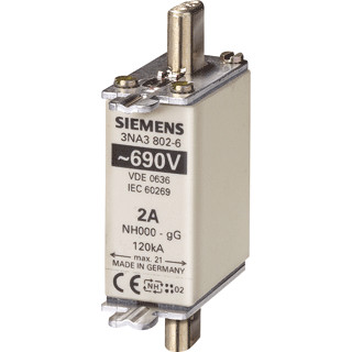 Siemens 3na smeltpatroon (mes) NH000 25a