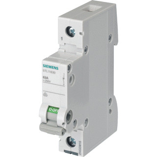 Siemens Schakelaar dinrailmontage 1-pol 40a