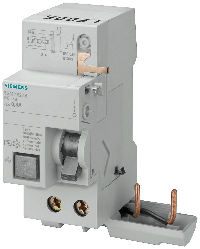 Siemens RC Unit, 2-pole, type A, in: 63 a, 500 ma, un ac: 230 V Siemens RC Unit, 2-pole, type A, in: 63 a, 500 ma, un ac: 230 V