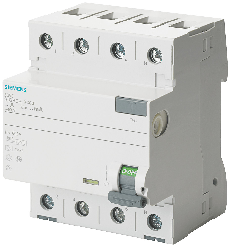 Siemens RCCB aardlekschakelaar 4P 63a 0,3a