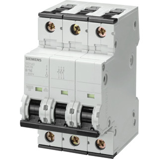 Siemens 5SY7 installatieautomaat C karakteristiek 63a 3P 3 beveiligd 3te
