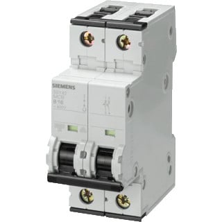 Siemens 5SY8 installatieautomaat C karakteristiek 16a 2P 2 beveiligd incl nul 2te
