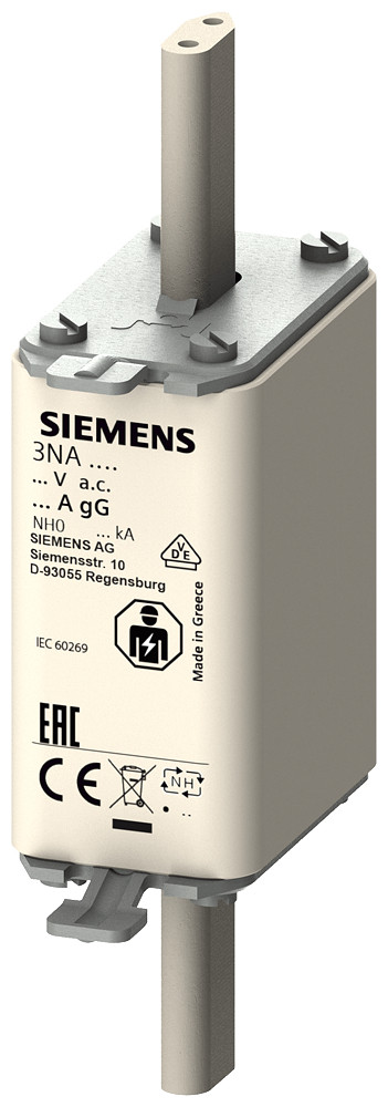 Siemens LV HRC fuse smeltpatroon (mes) NH0 bovenkenmelder 6a