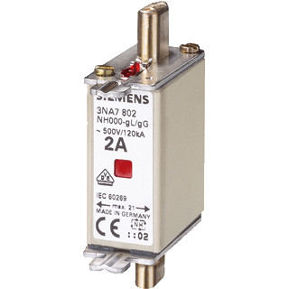 Siemens Meszekering smeltpatroon (mes) NH000 combikenmelder 10a