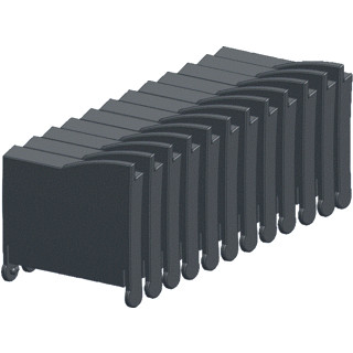 Siemens Set frontklepjes SM 70MM boven onder 6 sets