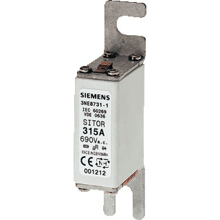 Siemens Sitor fuse smeltpatroon (mes) NH000 bovenkenmelder 80a