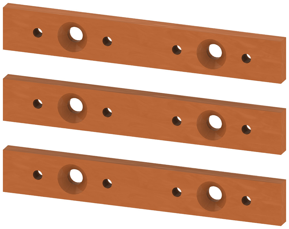Siemens ALPHA 8GK9 Alpha Cu-verdeelrails, 630 A met inpersmoeren, 3-polig voor NH1-3