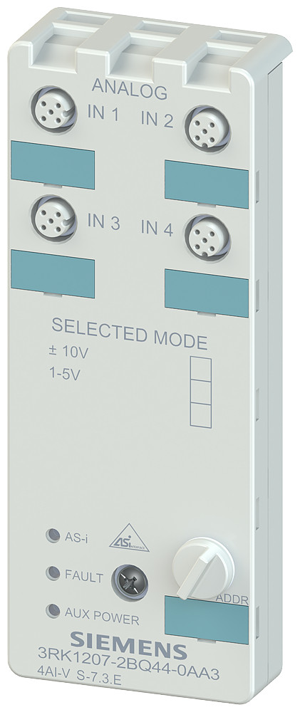 Siemens 3RK1 As-I compactmodule, ip67 analoog, 4ae 4 X ing. (M12),+/-10 V voor 2-DR
