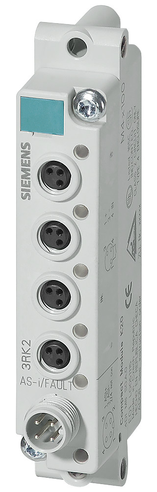 Siemens 3RK2 As-I compactmodule K20, ip67, A/B-slave, digitaal, 2de/2da, 2 X ing.