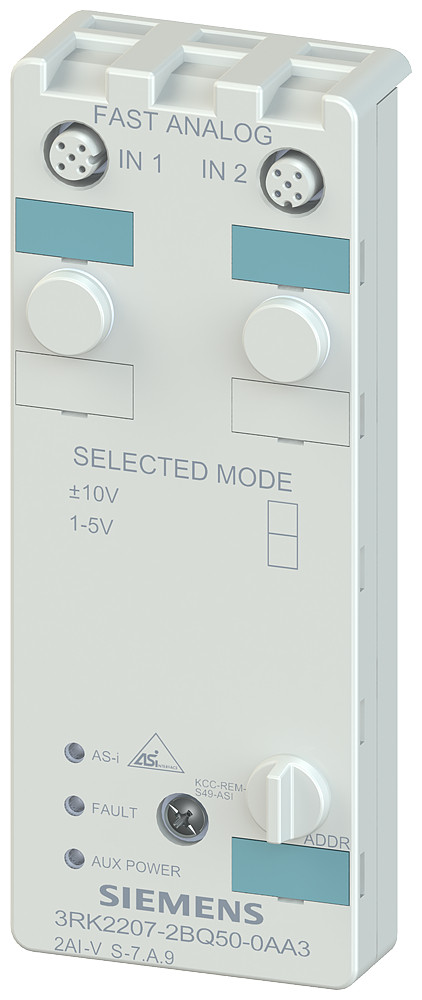 Siemens 3RK2 As-I compactmodule K60, ip67, A/B-slave (spec. 3.0), analoog, 2ae (1ae