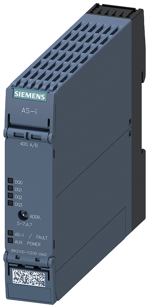 Siemens 3RK2 Asi Slimline compactmodule A/B-slave 4 DQ, ip20 4 X uitgang, 2 A, DC24