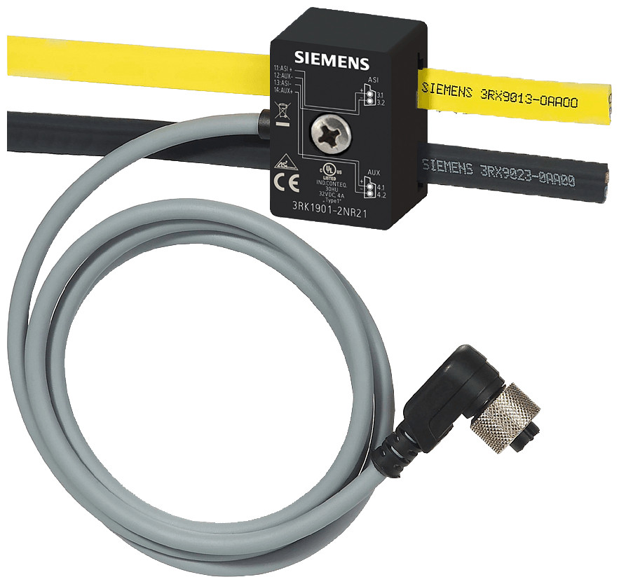 Siemens As-interface M12 branch u_asi and uaux 1 M cable with M12 cable socke