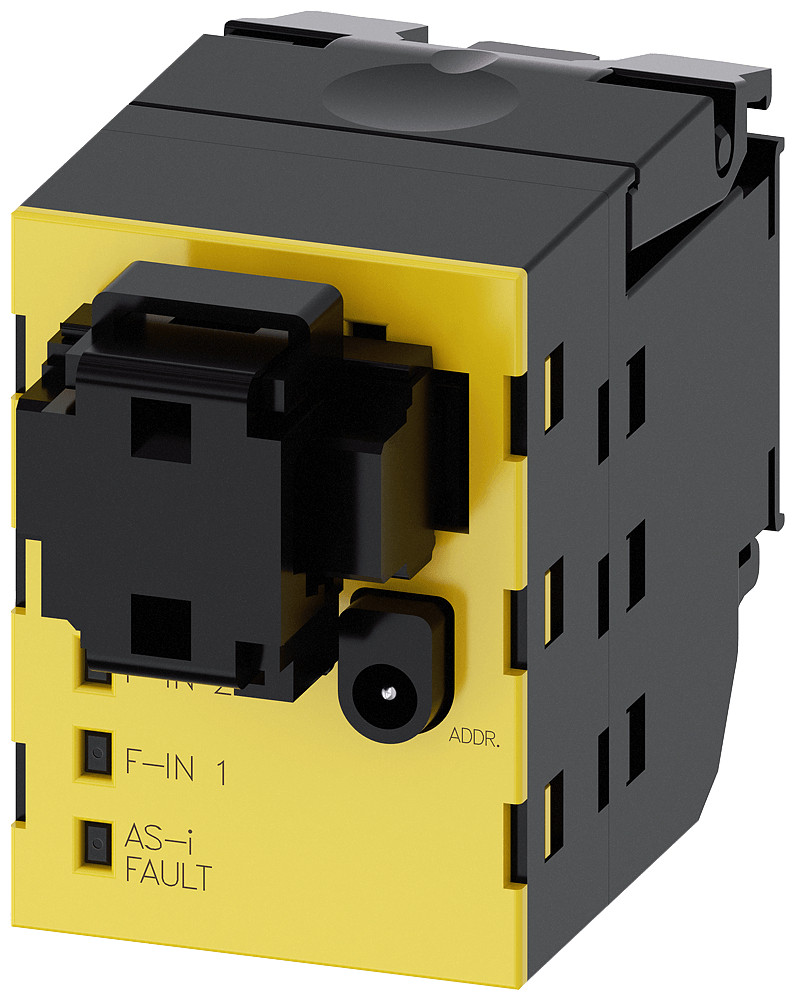 Siemens As-Interface module, 2 safe inputs, 1 led, red