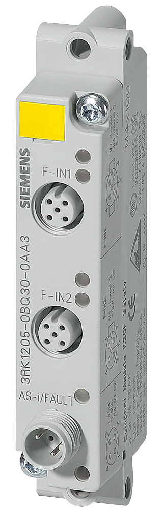 Siemens Asisafe Compact module K20F, ip67, digital, 2 F-di, 2X safe input cat.