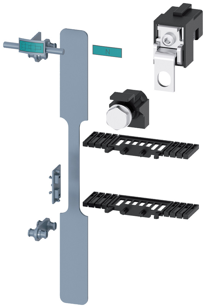 Siemens SENTRON 3NP19 Montageset, voor opstelling 4-polige 3NP1, voor montage op 60MM rail