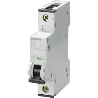 Siemens 5SY6 installatieautomaat B karakteristiek 6a 1P 1 beveiligd 1te