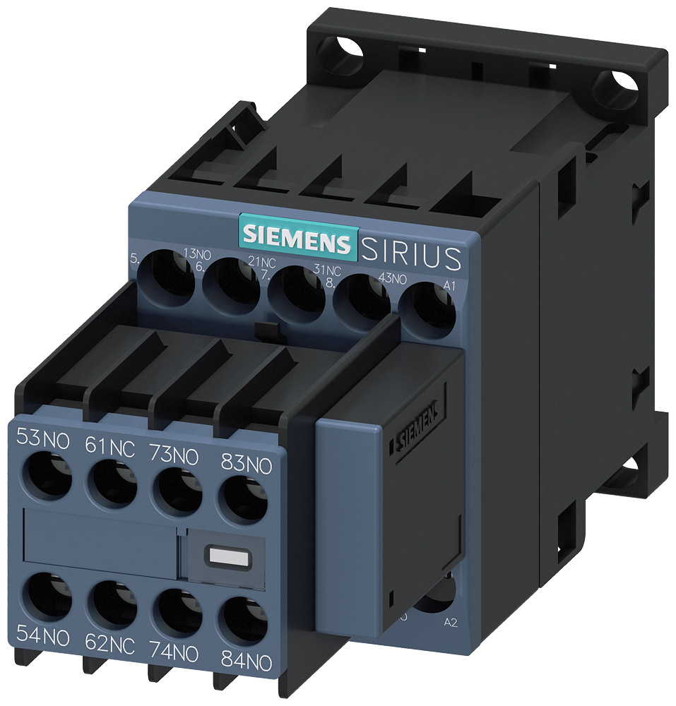 Siemens Auxiliary Contactor, 5 no + 3 NC, 110 V ac, 50/60 HZ, S00, 2 no + 2 NC