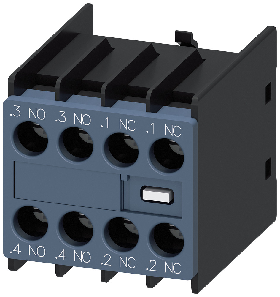 Siemens Auxiliary Switch, front, 2 no + 2 NC, current path 1 no, 1 no, 1 NC, 1