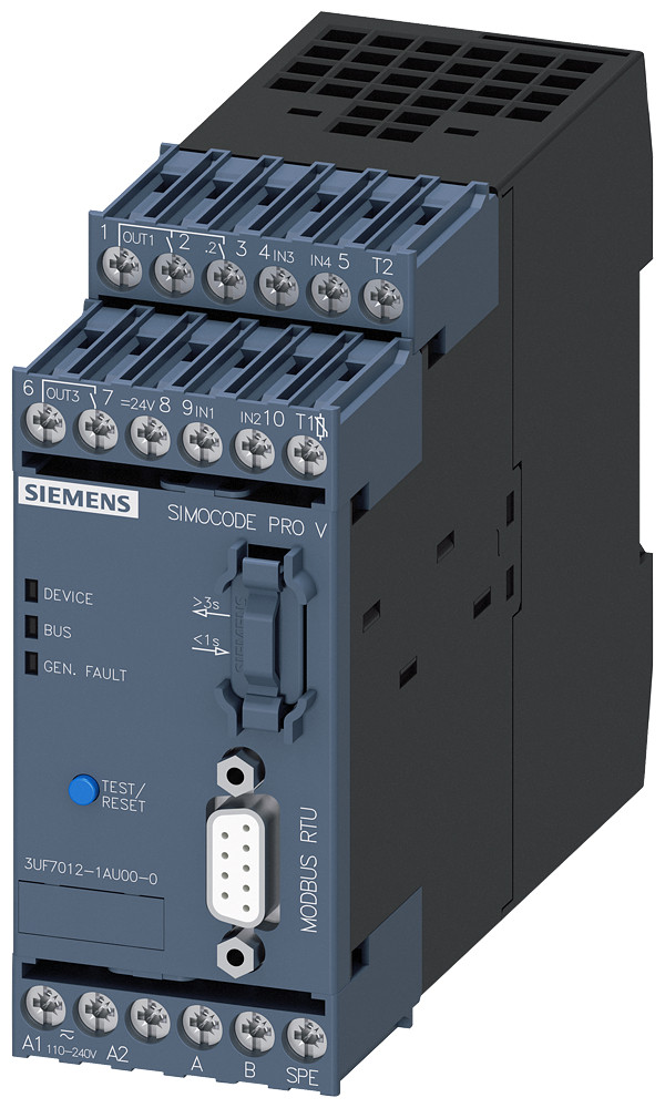 Siemens SIMOCODE pro V MR Basisapparaat Simocode pro V, modbus rtu, 57,6 kbit/S, ac/DC 110-240 V