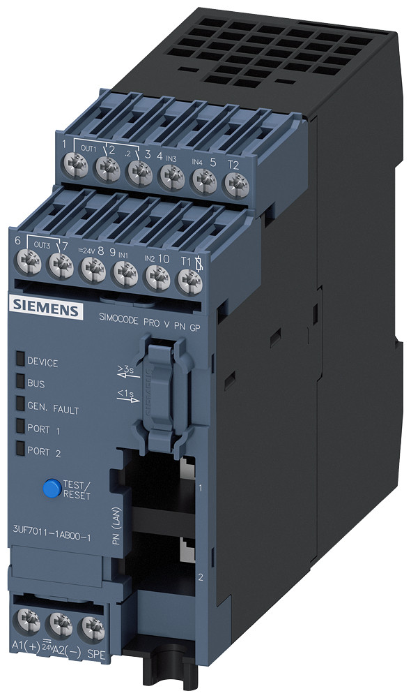 Siemens SIMOCODE pro V PN GP Basisapparaat Simocode pro V PN GP, ethernet/profinet io, 2 X RJ45, DC