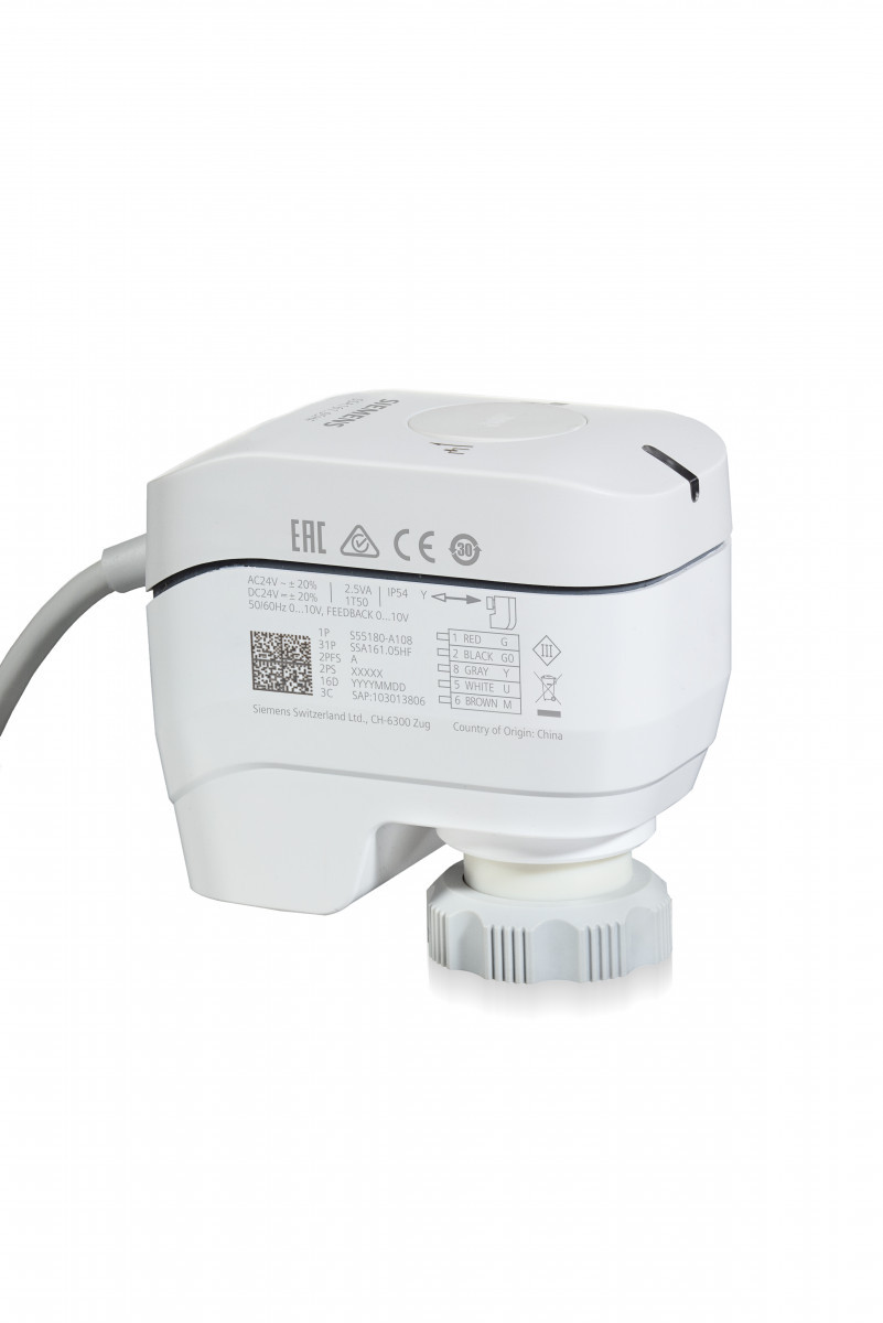 Siemens BP CO-RUIMTE- EN ZONE Ssa161e.05HF servomotor, 0..10 V, 100 N