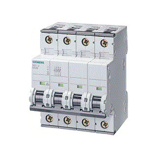 Siemens 5SY4 installatieautomaat C karakteristiek 80a 4P 4 beveiligd 4te