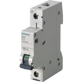 Siemens 5SL6 installatieautomaat C karakteristiek 4a 1P 1 beveiligd 1te