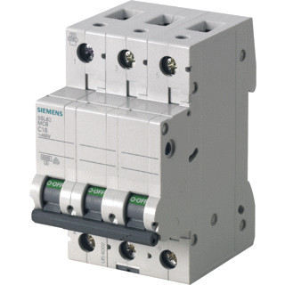Siemens 5SL6 installatieautomaat B karakteristiek 50a 3P 3 beveiligd 3te