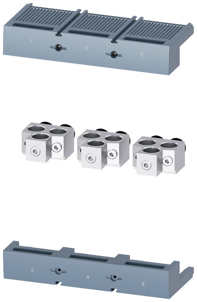 Siemens SENTRON 3VA9 Aansluitklem Voor ronde kabel 3 kabels 3 stuks toebehoren voor: 3va15/