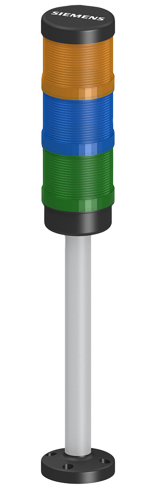 Siemens Complete Unit signaling column, yellow, blue, green, with integrated L