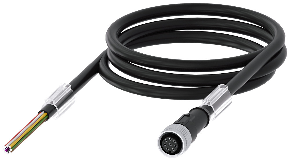 Siemens Connecting Cable 8-pin free cable end, 15 M long, straight M12 socket,