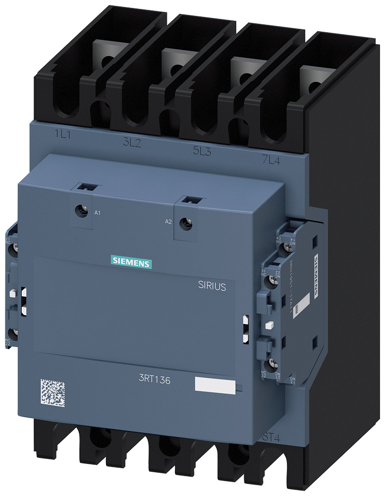 Siemens SIRIUS 3RT13 Contactor, ac-1, 350 A/400 V/40 °C, S10, 4-polig, ac/DC 100-250V, 2no+