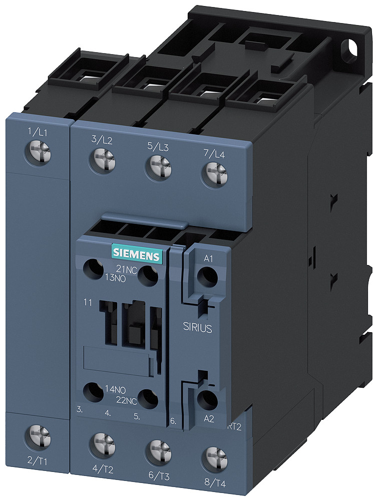 Siemens SIRIUS 3RT23 Contactor, ac-1, 60 A/400 V/40 °C, S2, 4-polig, ac 110V/50HZ, 120V/60H