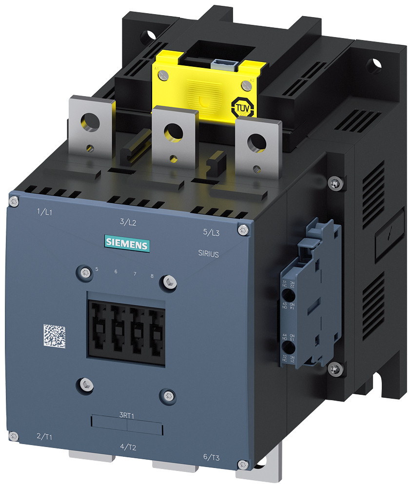 Siemens Contactor, ac-1, 690 A/690 V/40 °C, 3-pole, 200-277 V ac/DC, F-PLC-in,