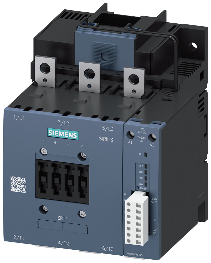 Siemens Contactor, ac-3e, 115 A/55 KW/400 V, 3-pole, 200-277 V ac/DC, PLC-in O