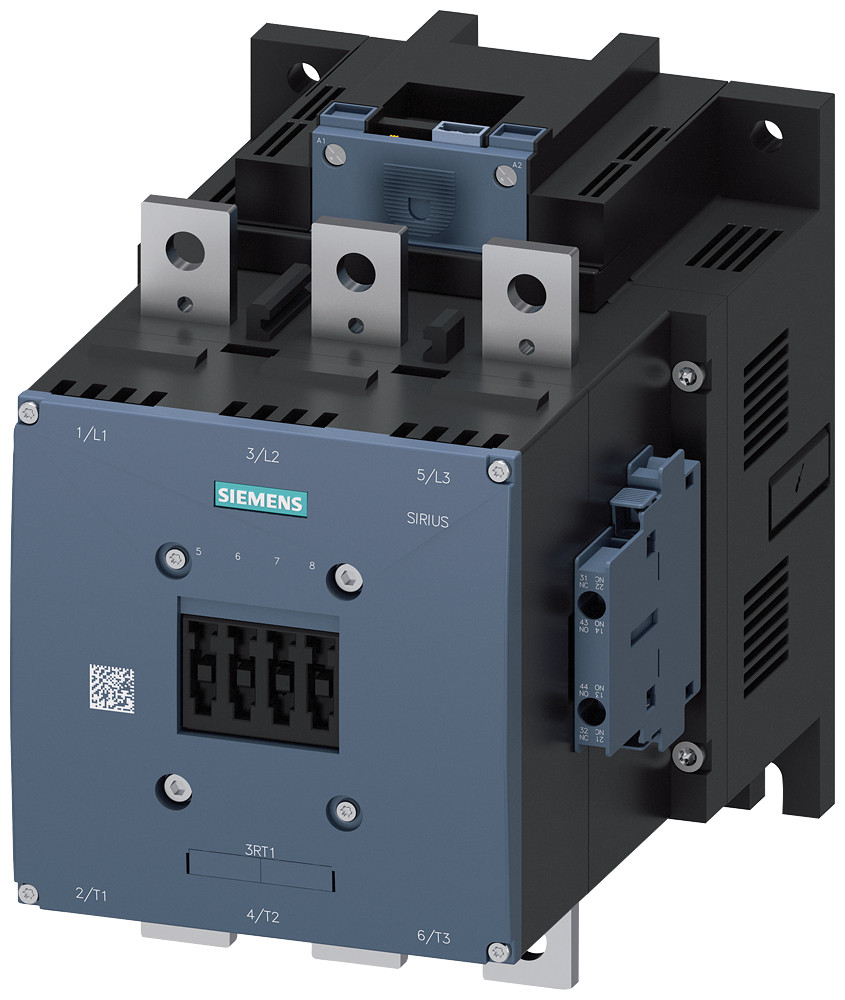 Siemens Contactor, ac-3e, 500 A/250 KW/400 V, 3-pole, 96-127 V ac/DC, PLC-in O