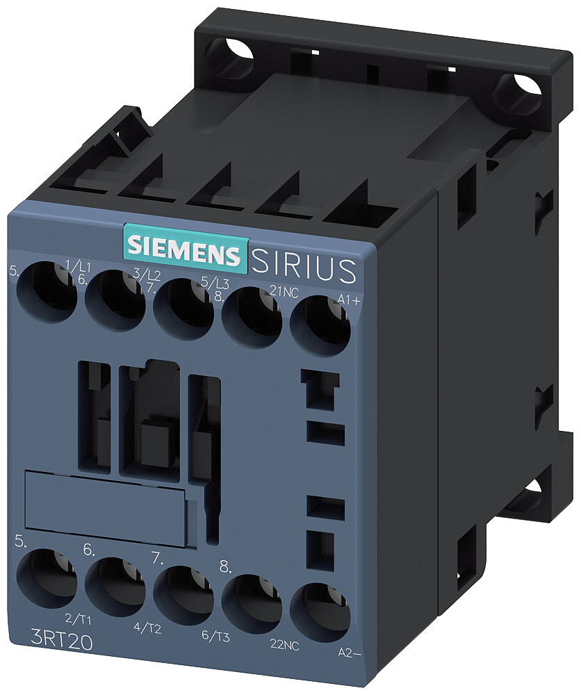 Siemens 3RT20151AB02 CONTACTOR 50//60 HZ 3-Pole 3KW//400V 1NC AC 24V SZ S00 Screw Terminal